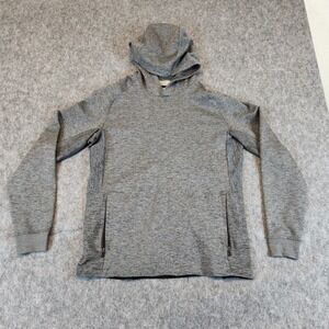 Lululemon Hoodie Men Gray Textured Tech Performance Training Stretch Pocket READ